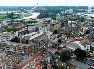 View over morden Arnhem, the Netherlands.