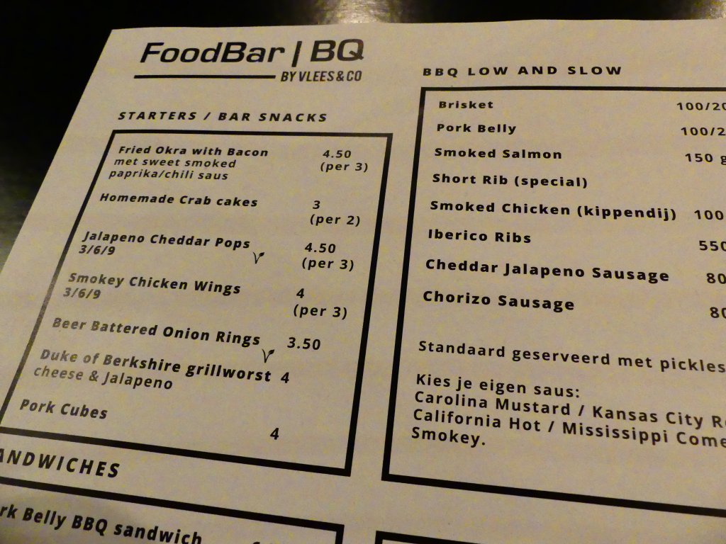 FoodBarBQ Arnhem menu FoodBarBQ Arnhem menu